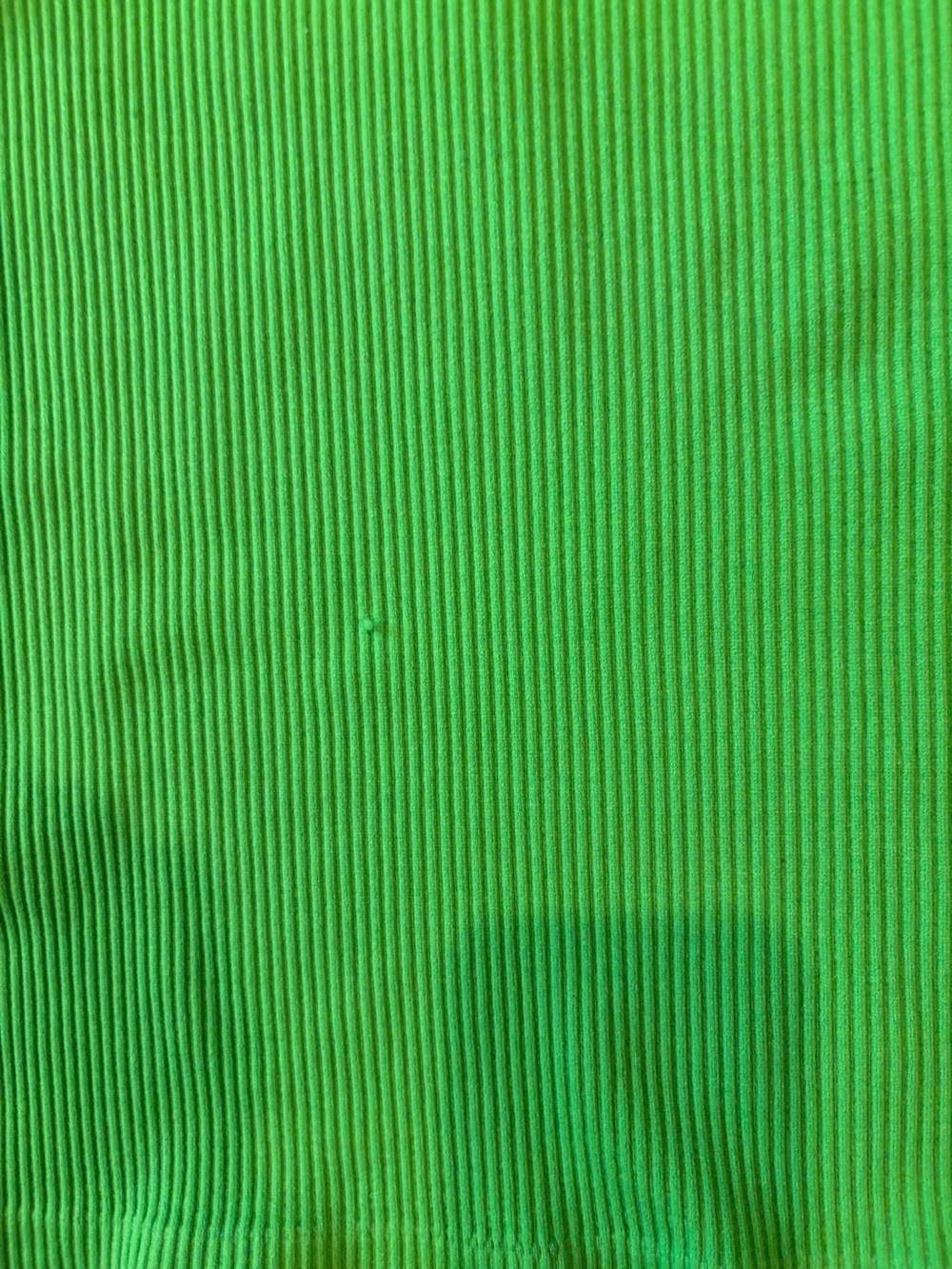 Women's Green Ribbed V-Neck Top - Picture 2 of 2
